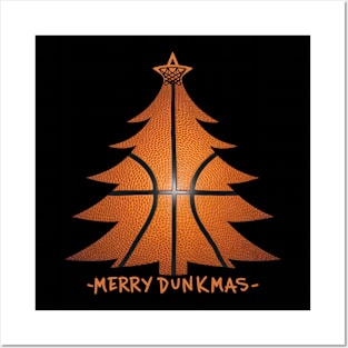 Merry Dunkmas Xmas Basketball Men Women Family Kids Funny Posters and Art